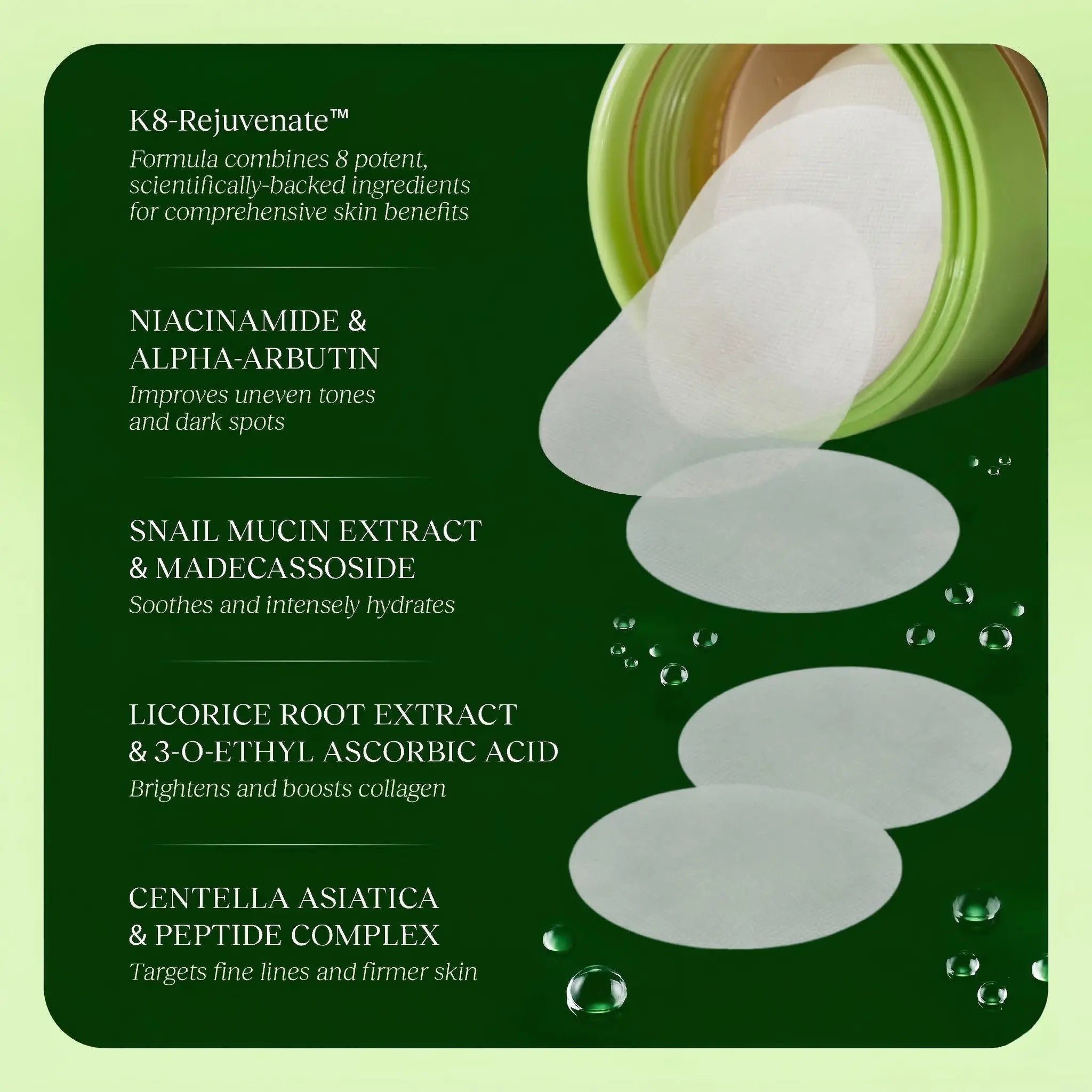 Korean Jiyu Skincare - Anti-aging Cotton Pads KELIVEA